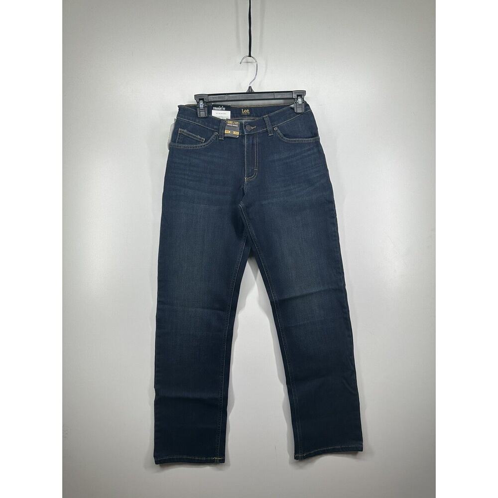 Lee Straight Fit Straight Leg Jeans Women's Dark Blue Sz 18 S Slim RN130273 NEW